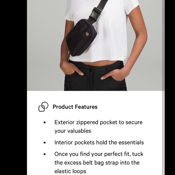 NWT NEW Rare Lululemon Everywhere Belt Bag  Black/Gold w/proof of purchase! - Picture 10 of 11